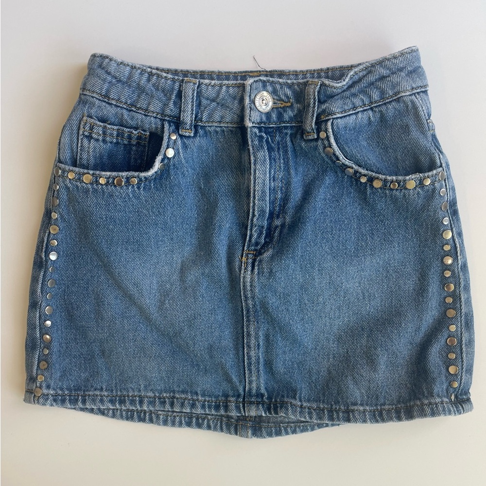 Zara denim skirt with stud detail